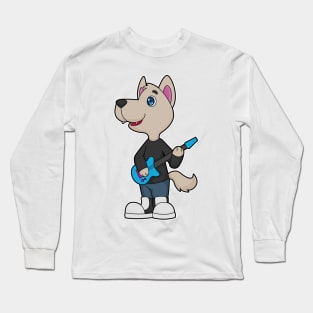 Dog Musician Guitar Music Long Sleeve T-Shirt